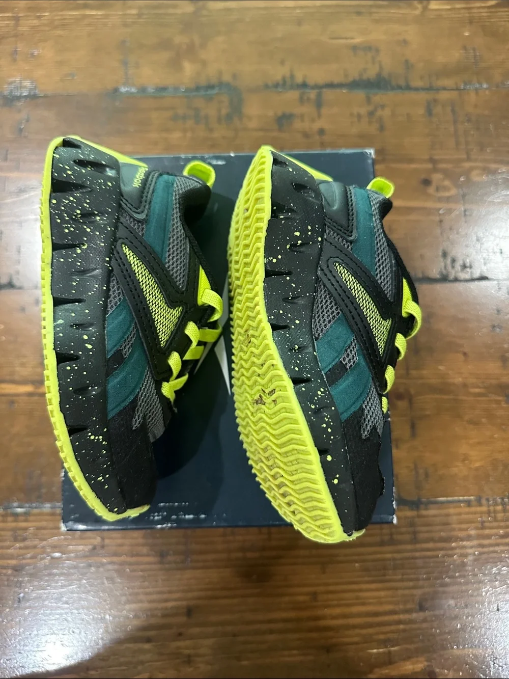 Reebok Kids Black and Neon Green
